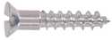 Slotted Flat Chrome Brass Wood Screws , 45-Pack, #6 x 3/4"