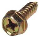 Brass Hex Washer License Plate Screw, Indoor, 15-Pack, 20mm
