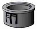 1-Inch Black Nylon Snap Bushing