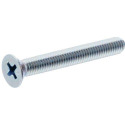 Zinc Flat Head Phillips Machine Screw, 100-Pack, #6-32 x 5/8"