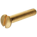 Slotted Oval-Head Brass Machine Screw, 48-Pack, #6-32 x 3/8"