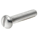 Aluminum Round-Head Slotted Machine Screw, 40-Pack, #6-32 x 3/4"