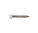 White Slotted Hex Washer-Head Stainless Sheet Metal Screw, 20-Pack, #8 x 1"