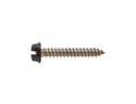 Black Slotted Hex Washer-Head Stainless Sheet Metal Screw, 20-Pack, #8 x 1"
