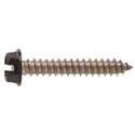 Brown Slotted Hex Washer Stainless Sheet Metal Screw, 20-Pack, #8 x 1"