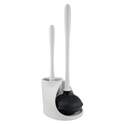 White Plunger Bowl & Brush Set With Caddy