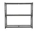 72 x 77 x 24-Inch Black Steel 3-Wire Shelf Storage Rack 