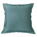 Diamond Pattern Linen Quilted Euro Sham, 26 In X 26 In , Turquoise