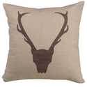 Printed Antler Accent Pillow