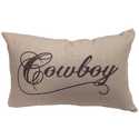 Cowboy Linen Accent Pillow