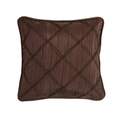 Loretta 18 X 18-Inch Chocolate Pleated Throw Pillow