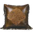 Faux Leather Accent Pillow