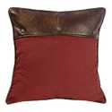 Pillow Euro W/Faux Leather 27x27