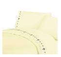 4-Piece Cream Cross 350-Thread Count Sheet Set, Full