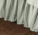Prescott Taupe Striped Bedskirt, 17-Inch Drop, Queen
