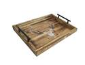Desert Skull With Flowers Decorative Wood Tray