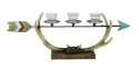 Arrow And Longhorn Antler 3-Candle Holder