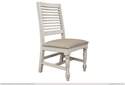 Stone White Chair With Upholstered Seat