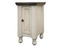 Stone Relaxed Vintage Chairside Table With Door