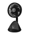4-Inch Black 3-Speed Rechargeable Fan With Wireless Charger