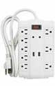 8 Outlet Surge Protector With 2 Usb Ports