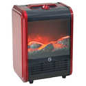 Red Ceramic Electric Fireplace Stove Fan Forced Heater