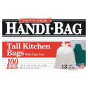 13-Gallon World And Main Drawstring Tall Kitchen Trash Bags 100 Count Box