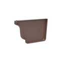 5 in Brown Right Hand End Cap for K Style 28 gauge Galvanized Gutter
