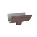 5 in Brown End with Drop for K Style Galvanized Gutter