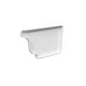 5 in White Right Hand End Cap for K Style 28 gauge Galvanized Gutter