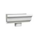 5 in White End with Drop for K Style Galvanized Gutter