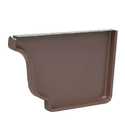 5 in Brown Right Hand End Cap For K Style Aluminum Gutter