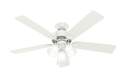 Swanson 52-Inch Fresh White Indoor LED 5-Blade Ceiling Fan