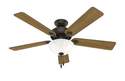 52-Inch 5-Blade Swanson New Bronze Ceiling Fan With Light