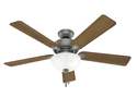 Swanson 52-Inch Matte Silver Indoor LED 5-Blade Ceiling Fan