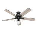 Swanson 52-Inch Matte Black Indoor LED 5-Blade Ceiling Fan