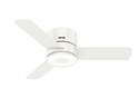 Minimus Low Profile 44-Inch Fresh White Indoor LED 3-Blade Ceiling Fan With Remote Control
