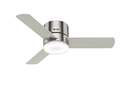 Minimus Low Profile 44-Inch Brushed Nickel Indoor LED 3-Blade Ceiling Fan With Remote Control