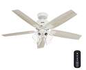 Gatlinburg 52-Inch Matte White Indoor LED 5-Blade Ceiling Fan With Remote Control