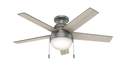 46-Inch 5-Blade Matte Silver Anslee Ceiling Fan With Light Kit