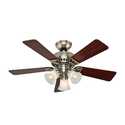 42-Inch 5-Blade Brushed Nickel Beacon Hill Ceiling Fan With Light