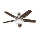 52-Inch 5-Blade Brushed Nickel Builder Deluxe Ceiling Fan With Light