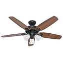 52-Inch 5-Blade New Bronze Builder Plus Ceiling Fan With Light