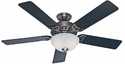 52-Inch 5-Blade Antique Pewter Sonora Ceiling Fan With Light