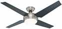 52-Inch 4-Blade Brushed Nickel Sonic Ceiling Fan With Light