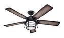 54-Inch 5-Blade Weathered Zinc Key Biscayne Outdoor Ceiling Fan With Light