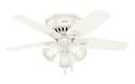 42-Inch 5-Blade White Builder Low Profile Ceiling Fan With Lights