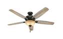 60-Inch 5-Blade Brittany Bronze Valerian Ceiling Fan With Light