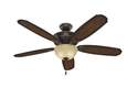 56-Inch 5-Blade Onyx Bengal Markley Ceiling Fan With Light