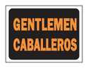 English/Spanish Sign Gentlemen